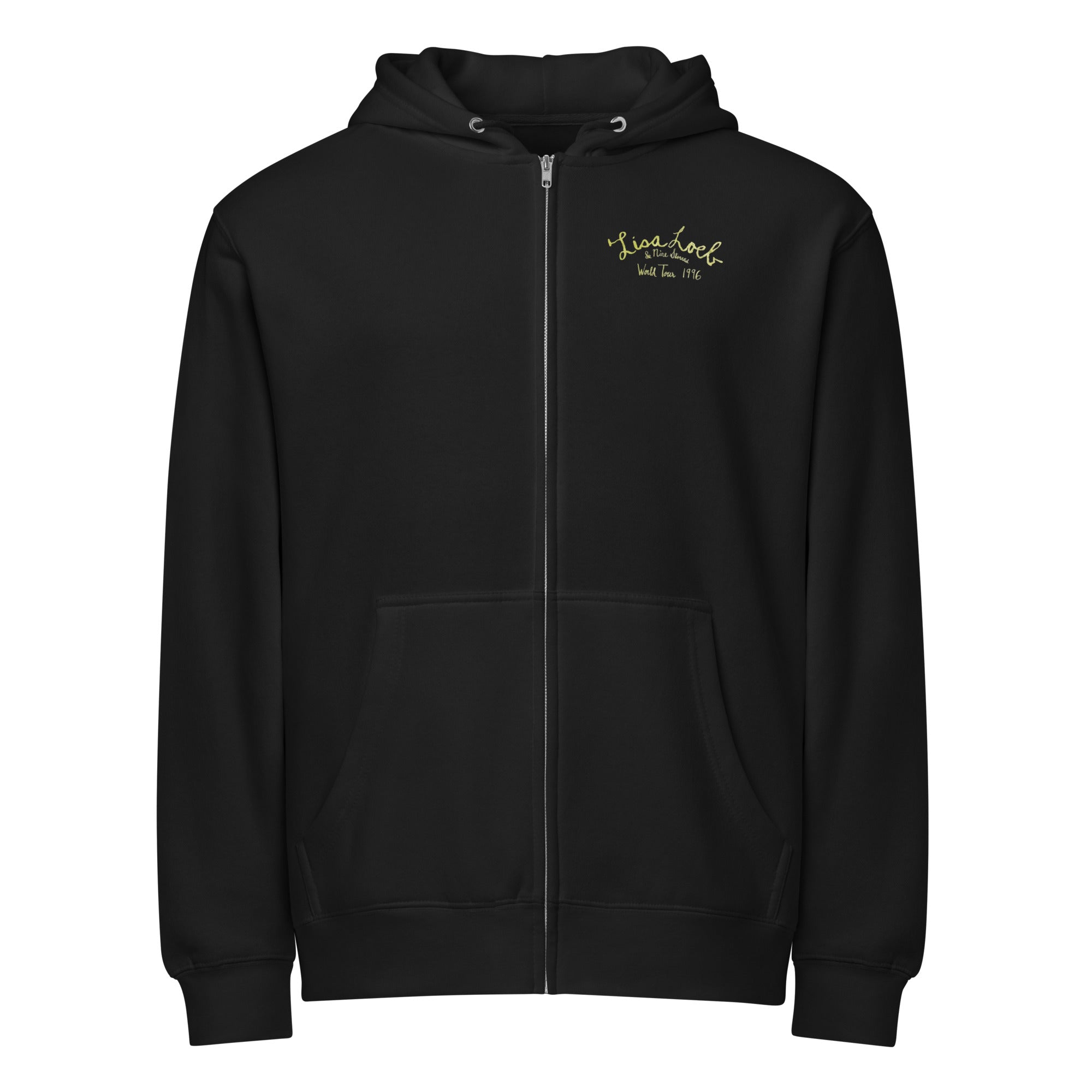 Tails 1996 World Tour Adult Black Full-Zip Hoodie – Lisa Loeb