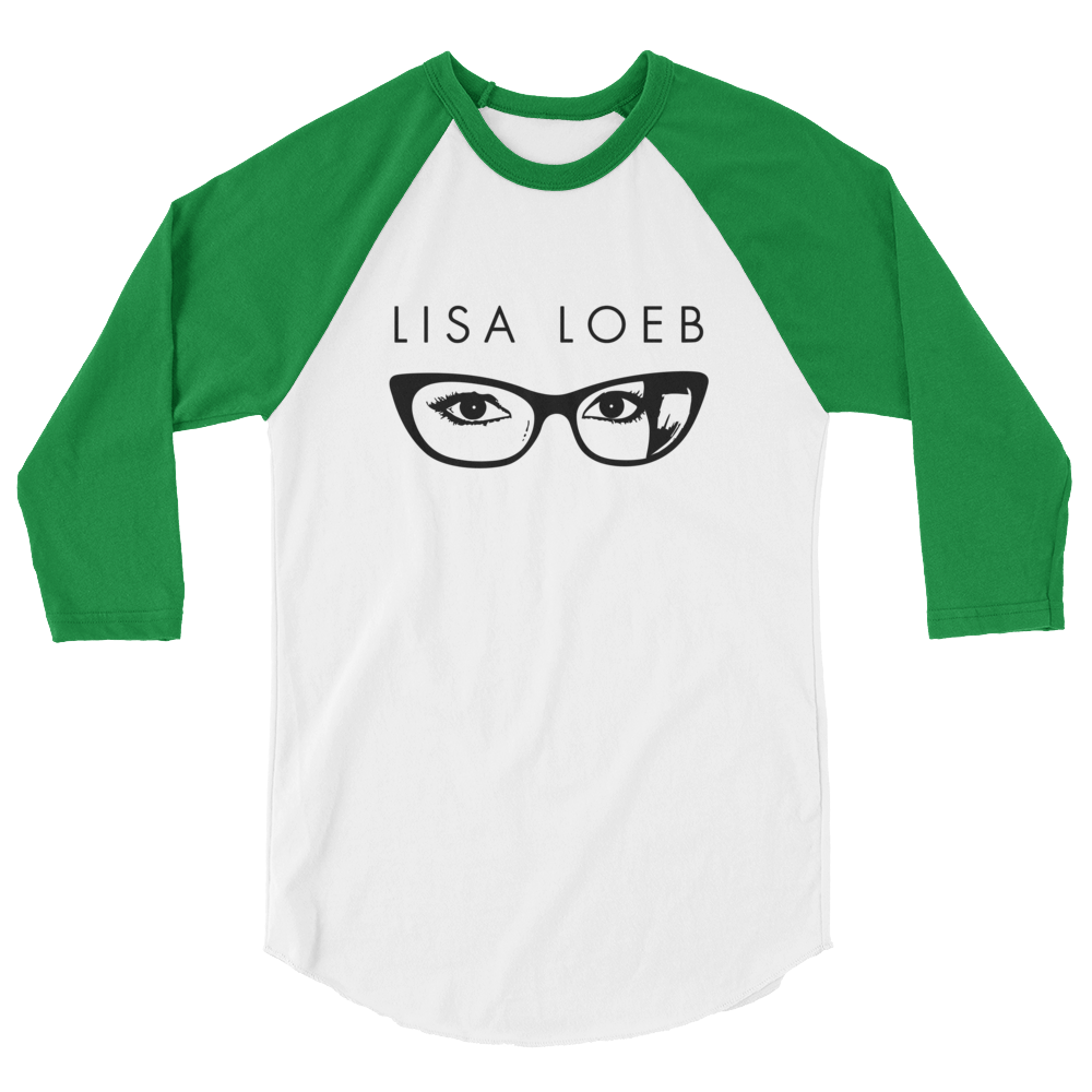 Lisa Loeb Glasses 3/4 Sleeve Raglan Shirt