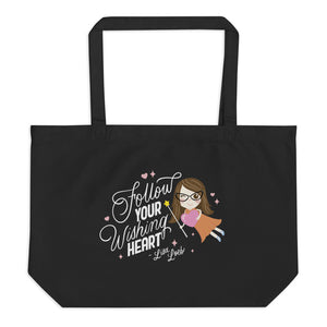 Wishing Heart Large Organic Tote Bag