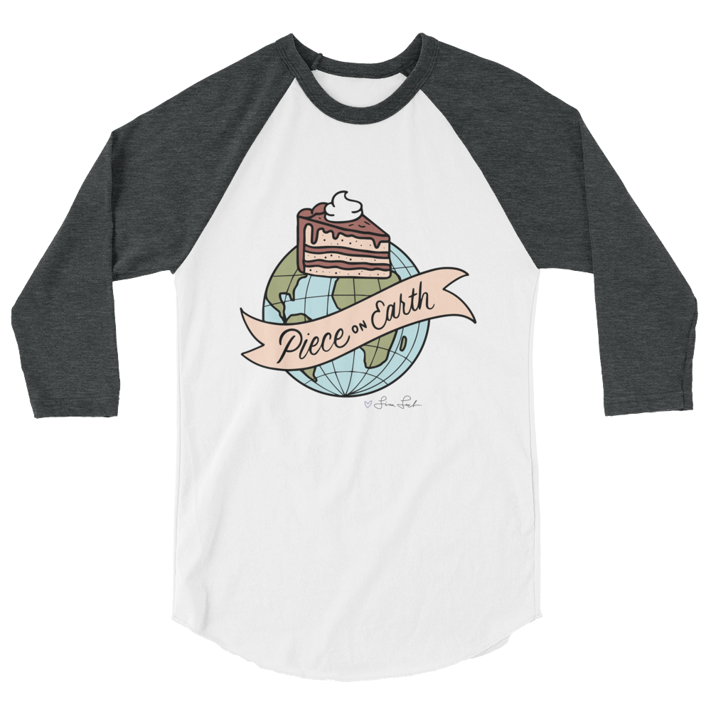 Piece On Earth 3/4 Sleeve Raglan Shirt (Color)