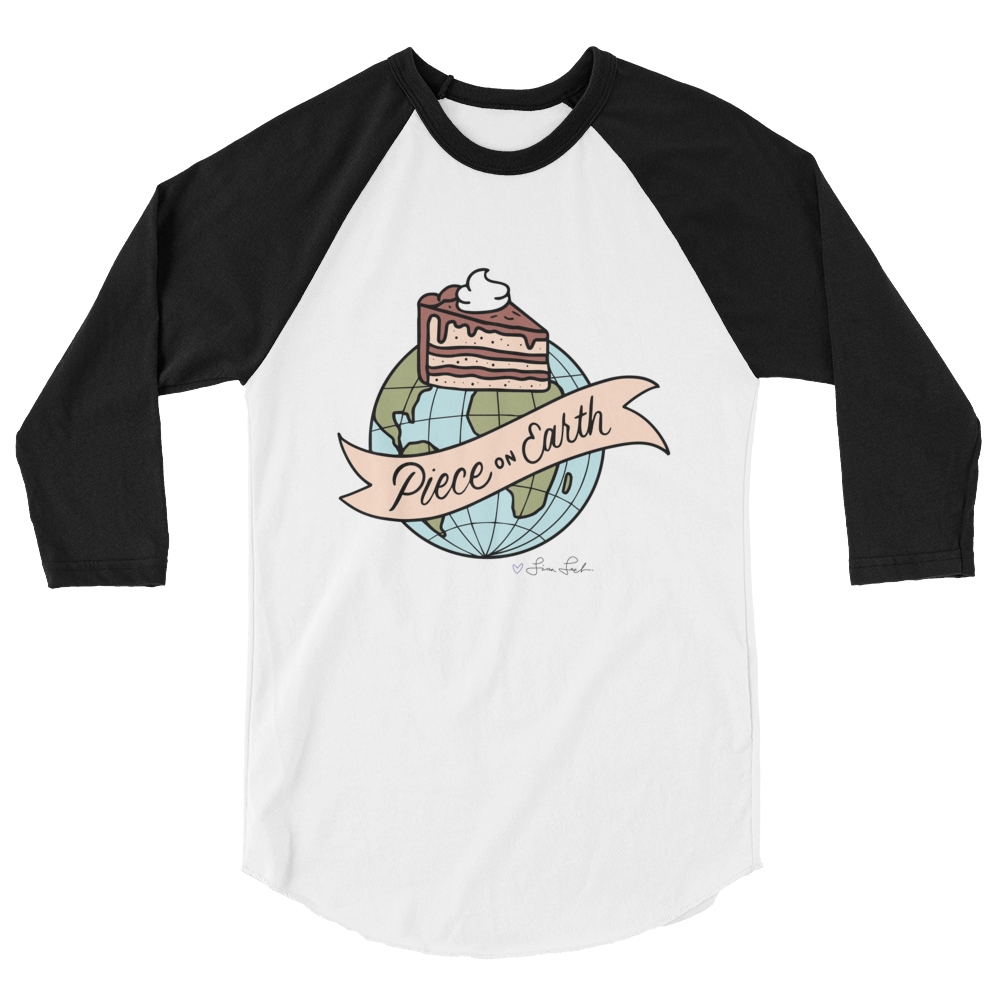 Piece On Earth 3/4 Sleeve Raglan Shirt (Color)