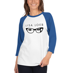 Lisa Loeb Glasses 3/4 Sleeve Raglan Shirt