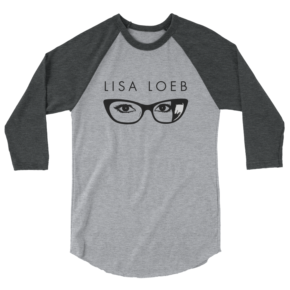 Lisa Loeb Glasses 3/4 Sleeve Raglan Shirt