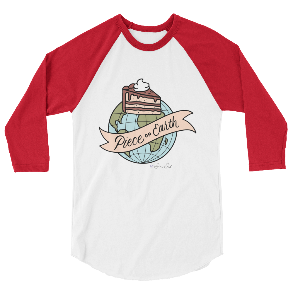 Piece On Earth 3/4 Sleeve Raglan Shirt (Color)