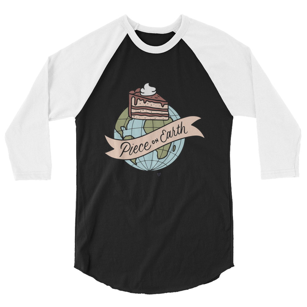 Piece On Earth 3/4 Sleeve Raglan Shirt (Color)