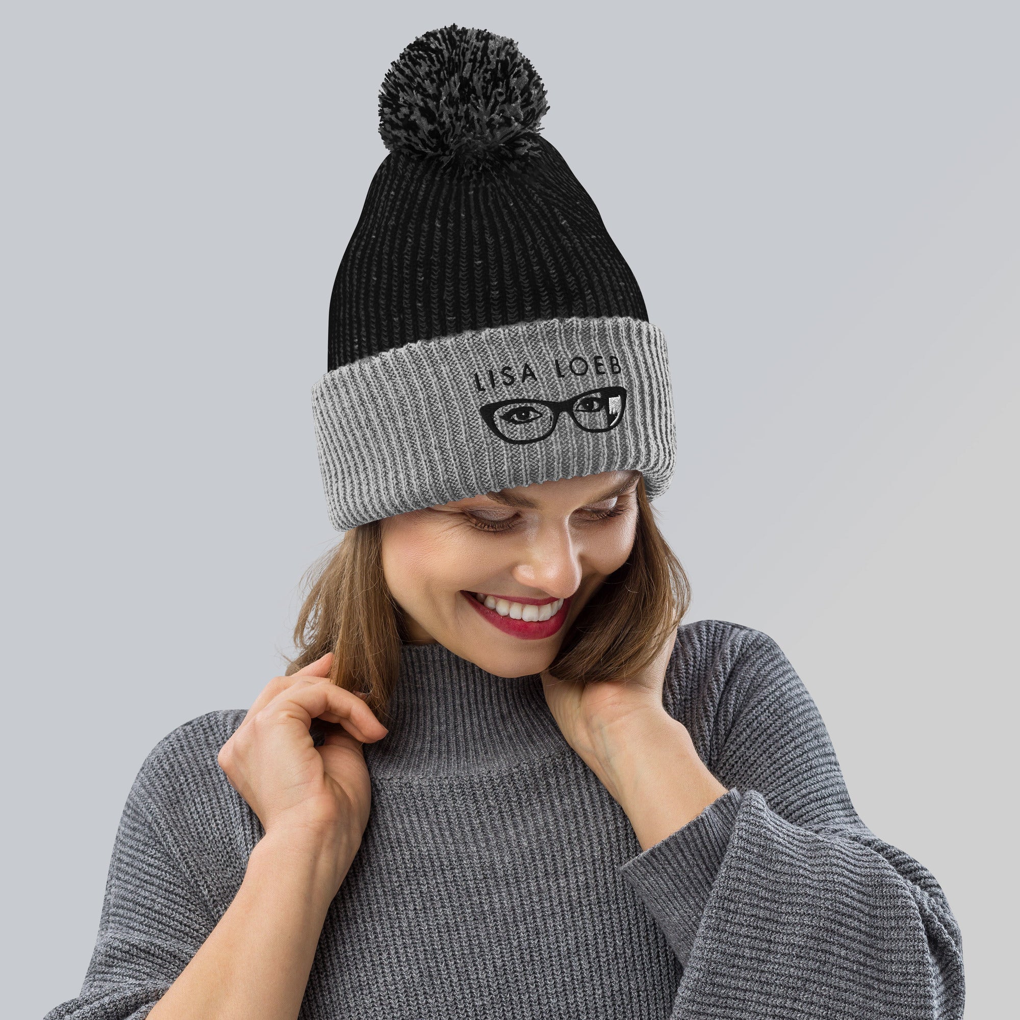 Lisa Loeb Pom-Pom Beanie