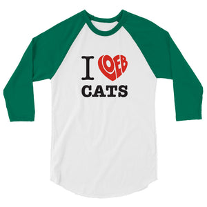 I Loeb Cats Unisex 3/4 Sleeve Raglan T-Shirt