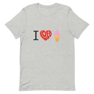 I Loeb Ice Cream Unisex T-Shirt (Strawberry)