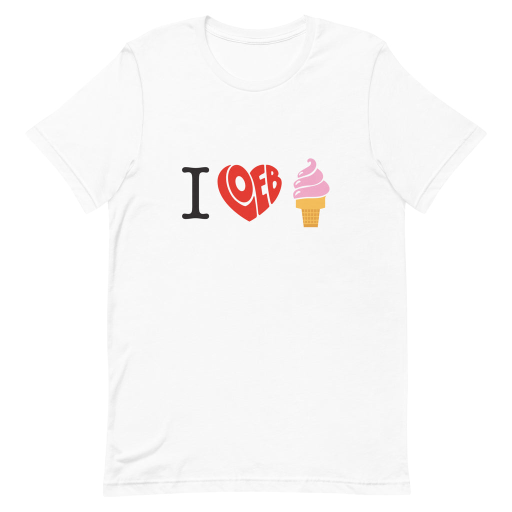 I Loeb Ice Cream Unisex T-Shirt (Strawberry)