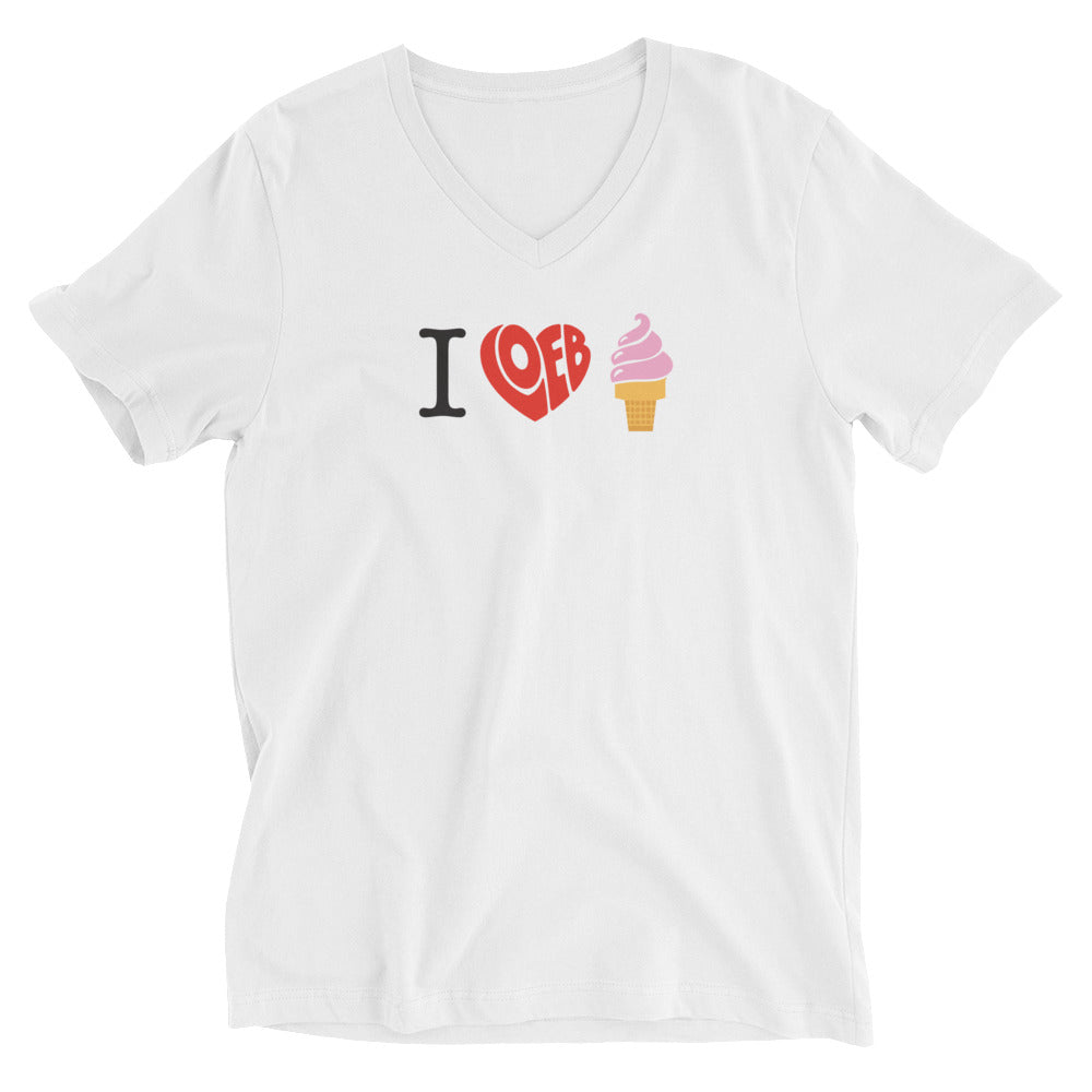 I Loeb Ice Cream Unisex Short Sleeve V-Neck T-Shirt