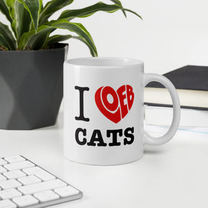 I Loeb Cats White Glossy Mug